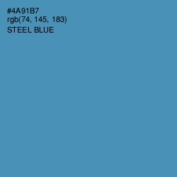 #4A91B7 - Steel Blue Color Image